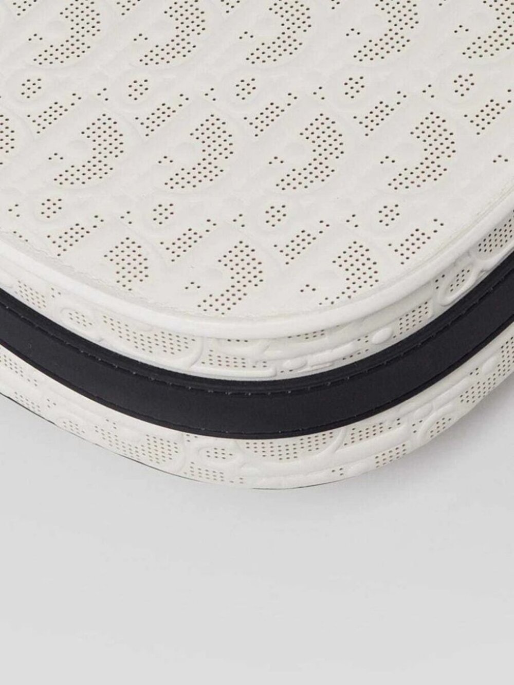 Christian Dior White/Blue Perforated Calfskin Leather Medium Bobby Crossbody Bag - Picture 6 of 11
